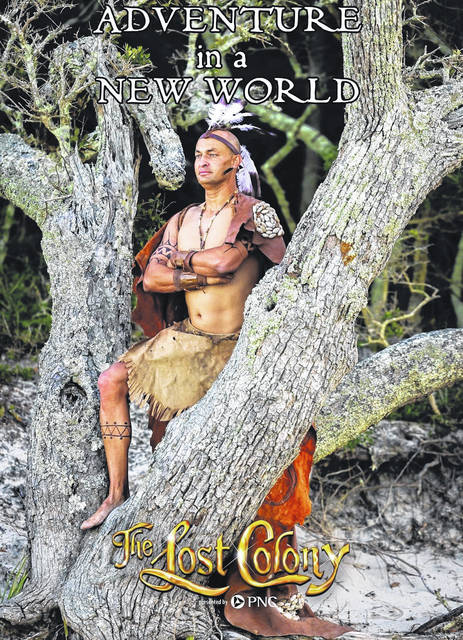 
			
				                                Lumbee Tribe Rehab Coordinator John Oxendine is portrayed as Wingina in a marketing image for “The Lost Colony,” an outdoor staged production in Manteo. This year’s 82nd season will for the first time include indigenous actors playing all American Indian roles in the production, with the help of the Lumbee Tribe of North Carolina.
                                 Courtesy photo | The Lost Colony

			
		