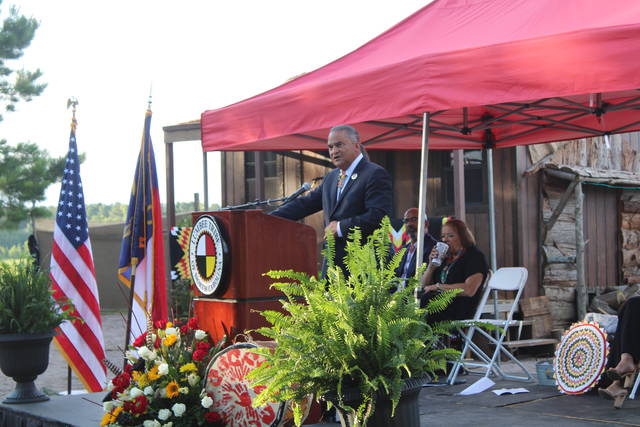 
			
				                                Lumbee Tribal Chairman Harvey Godwin Jr. delivered his final State of the Tribe Address on Thursday at the Adolf Dial Amphitheater at the Lumbee Tribe Cultural Center in Maxton. The address was held in conjunction with Lumbee Homecoming, which continues through Saturday.
                                 Tomeka Sinclair | The Robesonian

			
		