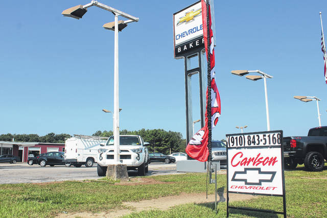 
			
				                                Baker Chevrolet in Red Springs has a new name, Carlson Chevrolet, and new ownership. The dealership, now owned by John Carlson, was bought from Fred Baker, who had owned the business since 1987.
                                 Tomeka Sinclair | The Robesonian

			
		
