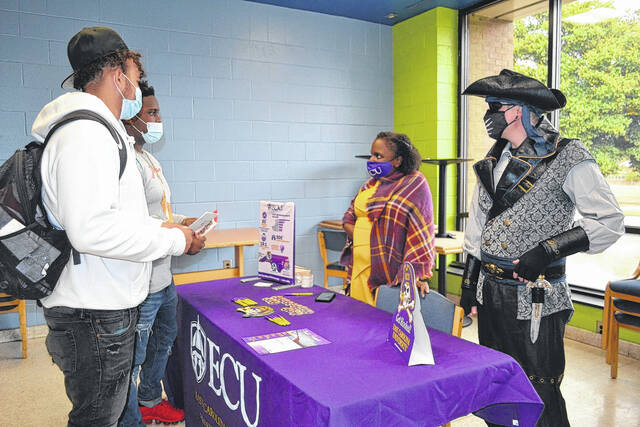 
			
				                                East Carolina University was one of 23 colleges in attendance at the transfer fair held Thursday at Robeson Community College.
 
			
		