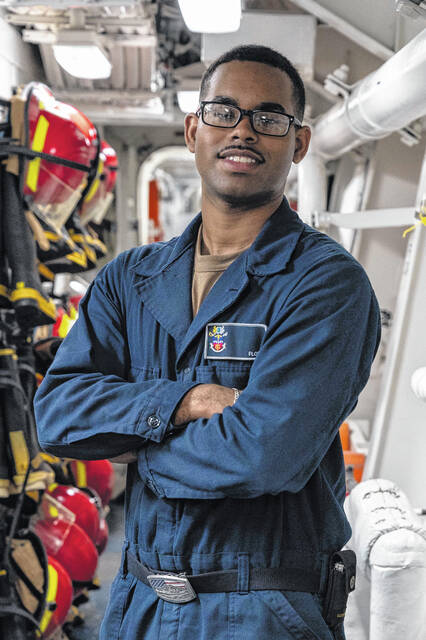 
			
				                                Fireman Andy Flores is a machinist’s mate aboard USS Gridley, currently operating out of Everett, Washington.
                                 Photo by Mass Communication Specialist 2nd Class
                                Ethan Carter

			
		