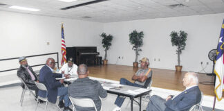 
			
				                                JOBS is a group in Fairmont dedicated to brainstorming ideas for town improvements. Present at the Nov. 13 JOBS meeting were Mayor Charles Kemp, Town Manager Jerome Chestnut, Mayor Pro Tem JJ McCree, George Hogan, Al Johnson, and Edward Smith.
 
			
		