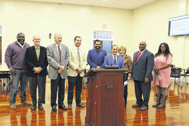 <p>Members of the Board of Education for the Public Schools of Robeson County were recognized Tuesday in observance of School Board Appreciation Month.</p>
