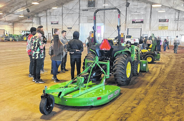 
			
				                                Students participating recently in the Robeson County Farm Bureau’s Agriculture Safety Awareness were divided into groups and rotated through nine extensive sessions that gave them the opportunity to see how farm equipment is properly operated, and how safety precautions are taken.
                                 Courtesy photo

			
		