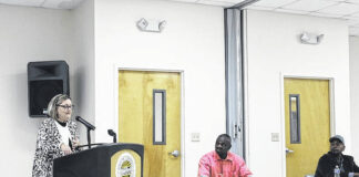 
			
				                                A Fairmont resident addresses the board during the March 21 meeting’s public hearing on the new code enforcement ordinances.
                                 Copeland Jacobs | The Robesonian

			
		