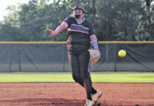 
			
				                                Lumberton’s Kaleigh Martin throws a pitch during the May 5 United-8 Conference Tournament championship against Cape Fear in Lumberton. Martin was named Robeson County Pitcher of the Year.
                                 Chris Stiles | The Robesonian

			
		