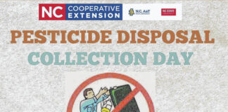 
			
				                                Residents with pesticides in their original containers may bring them to the Robeson County Fairgrounds 10 a.m. to 2 p.m. April 24.
                                 NC Cooperative Extension

			
		