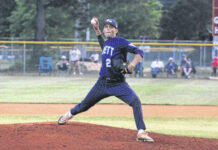 
			
				                                Purnell Swett’s Jacob Chavis throws a pitch during Friday’s game at Lumberton.
                                 Chris Stiles | The Robesonian

			
		