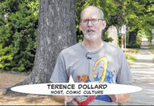 
			
				                                Terrence Dollard on his show “Comic Culture.”
 
			
		