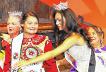 
			
				                                Miss Lumbee Ashtyn Thomas prepares to sash Carolyn McNeill Emanuel as she is crowned the new Senior Ms. Lumbee on Friday night during a sold-out show in Pembroke
                                 Courtesy of the Lumbee Tribe of N.C.

			
		