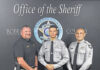 
			
				                                Robeson County Sheriff Burnis Wilkins, left, stands with newly sworn Robeson County Sheriff’s Office Deputy Jeremiah Isaiah Hunt and his father, 1st Sgt. Garrett Hunt.
                                 Contributed photo | RCSO

			
		